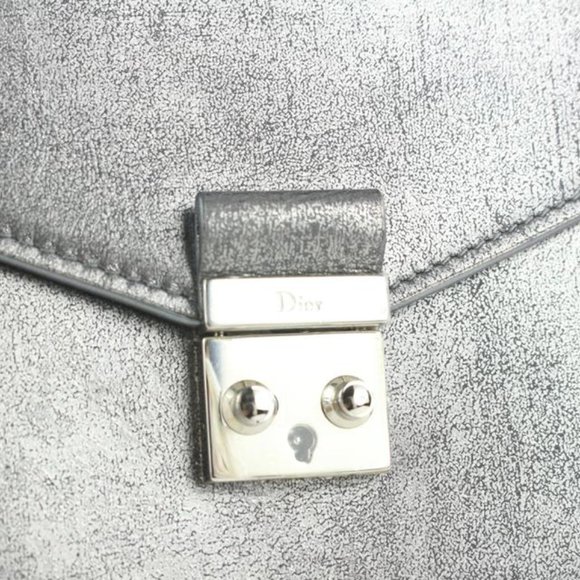 Dior Pewter Silver Chain Flap Crossbody Bag 292da5 - Picture 6 of 13